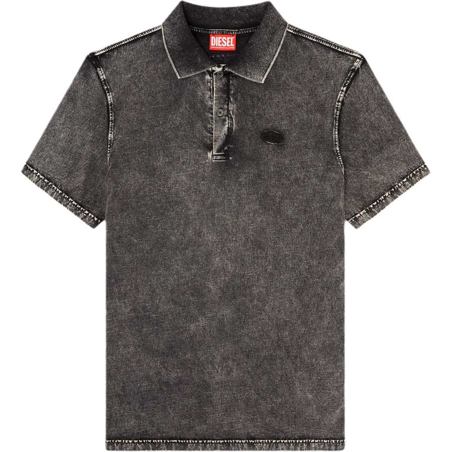 Diesel T-Rejust-Nc-Den Denim-Effect Polo Shirt