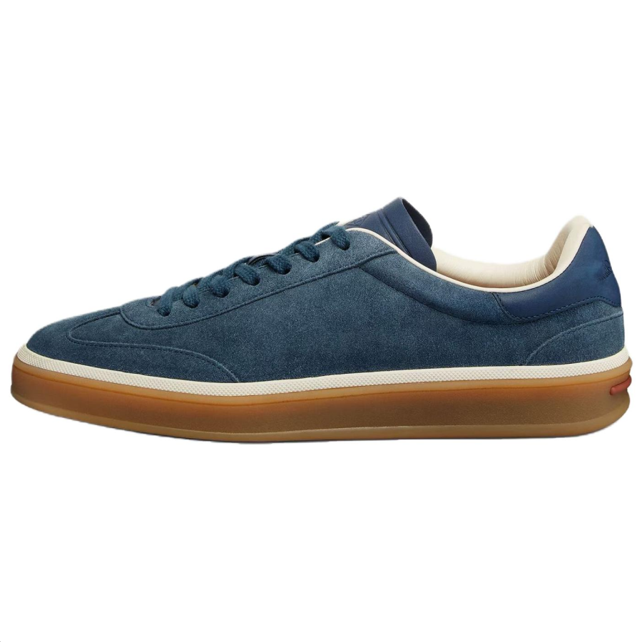 Loro Piana Tennis Walk Suede Low top Skateboard Shoes Women's Blue