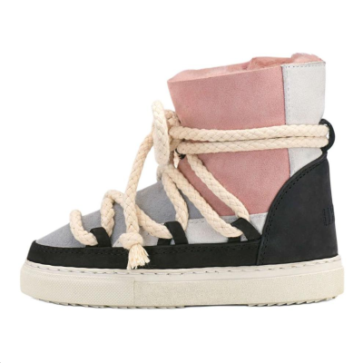 Inuikii Patchwork Cow Leather Kids' Boots Black Kids'