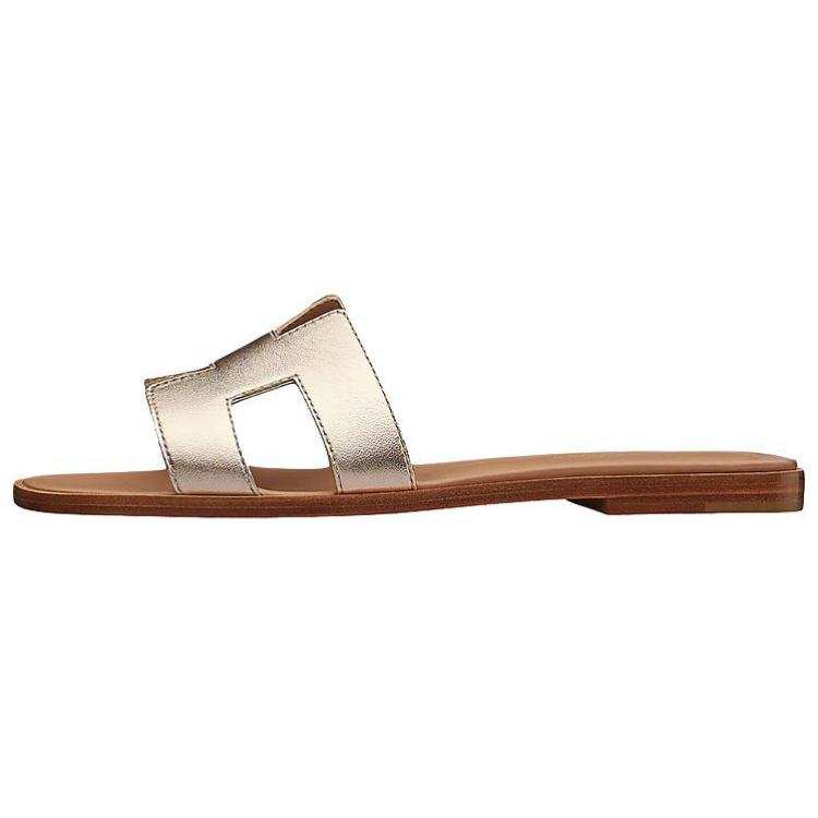 HERMES Oran Stylish Sandal Women's Gilded Pink