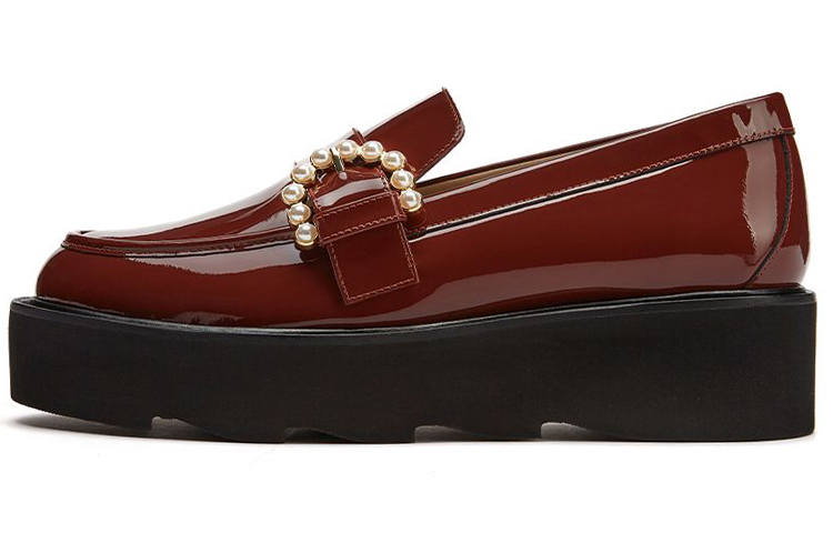 Stuart Weitzman Stuart Weitzman/SW Patent Leather, Leather Casual Shoes Women's Walnut Brown