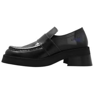 MIISTA Lib Leather Chunky Heel High Heels 6CM Women's Black