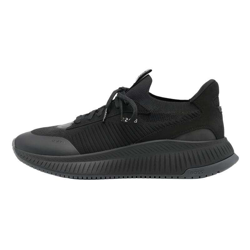 HUGO BOSS Leather Low top Casual Shoes Men's Black