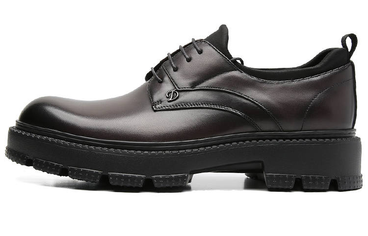 S.T.Dupont S. T.DUPONT Cow Leather Dress Shoes Men's Gray