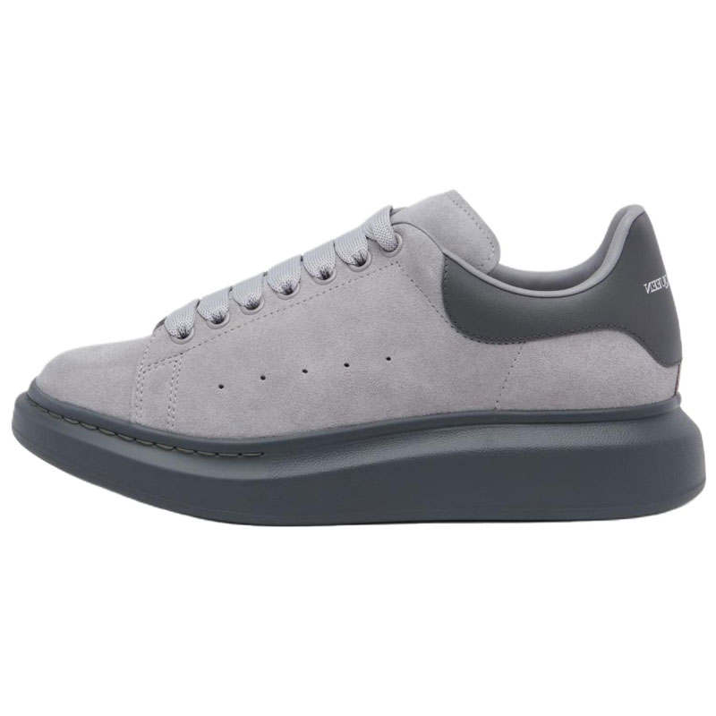 Alexander McQueen Oversized Sneaker Calfskin Low top Casual Shoes Men's Gray