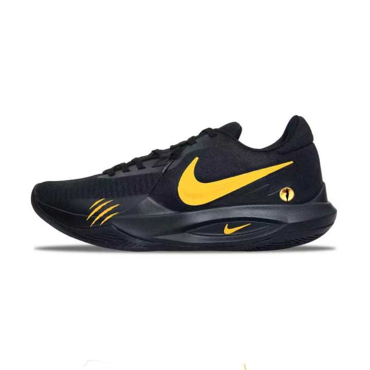 Nike Nike Precision 6 Abrasion Resistant Low top Basketball Shoes Men's Black Gold