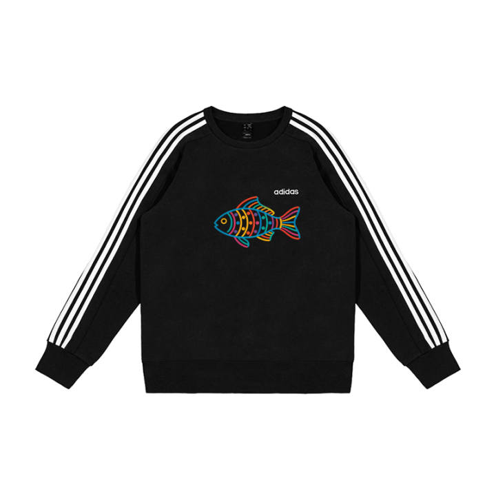 Adidas Adidas Sweatshirts Men's Black Crew Neck Moderate Regular