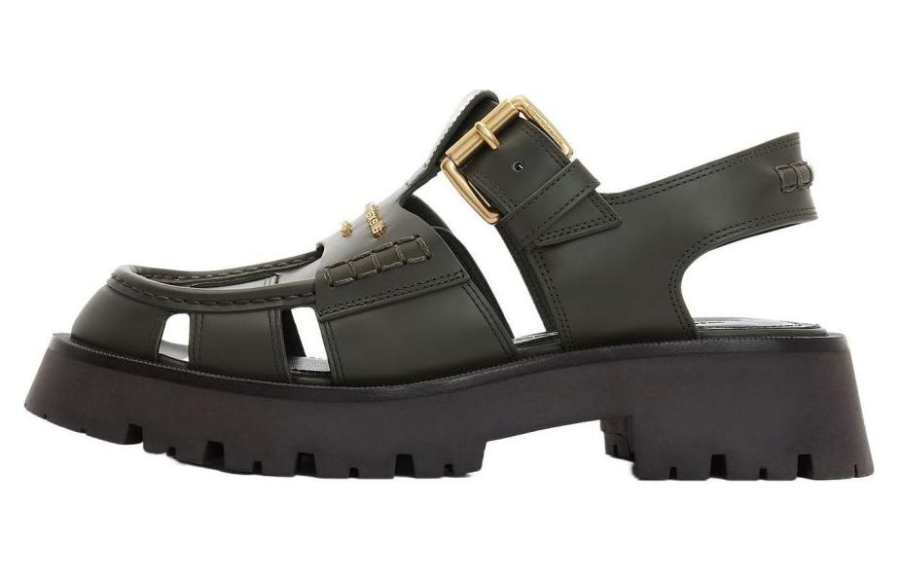 Alexander Wang Leather Roman Sandals Women's Dark Green