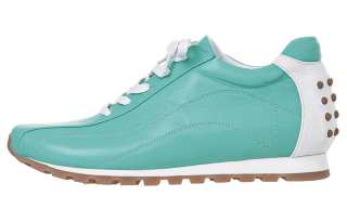 OPENyy Leather Low top Casual Shoes Women's Sky Blue