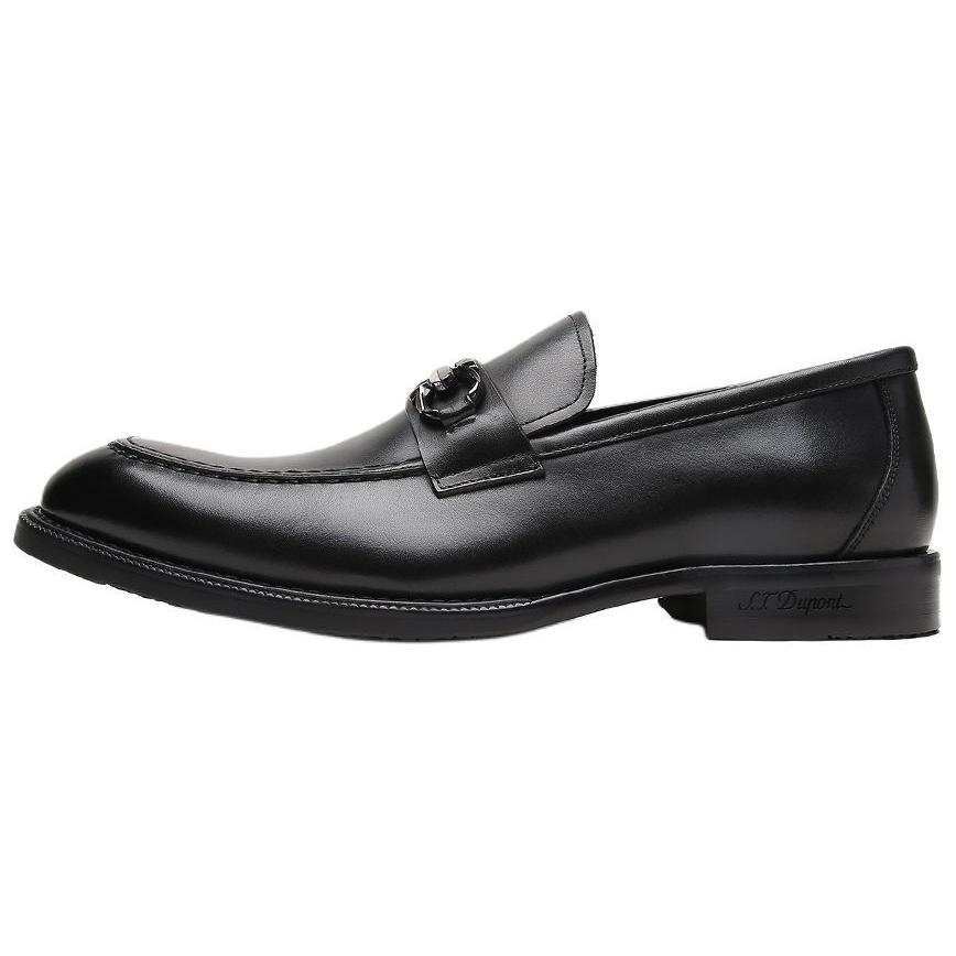 S.T.Dupont S. T.DUPONT Cow Leather Loafers Men's Black