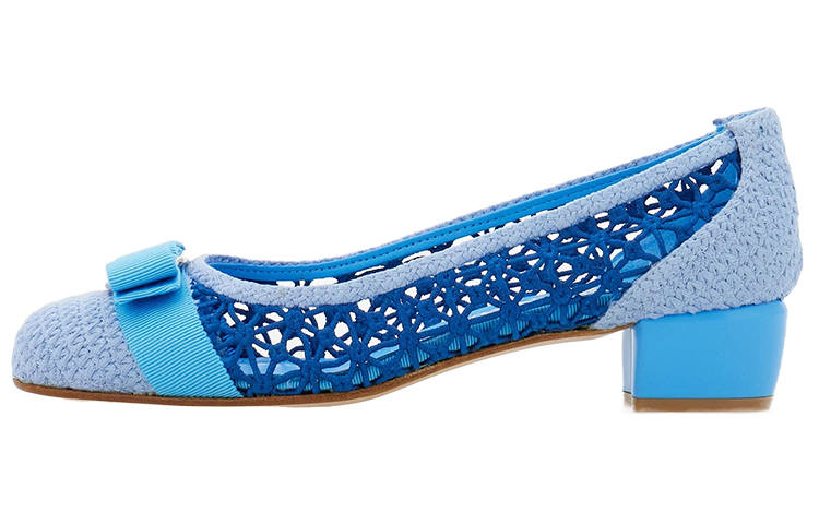 FERRAGAMO Vara High Heels 3cm Women's Blue