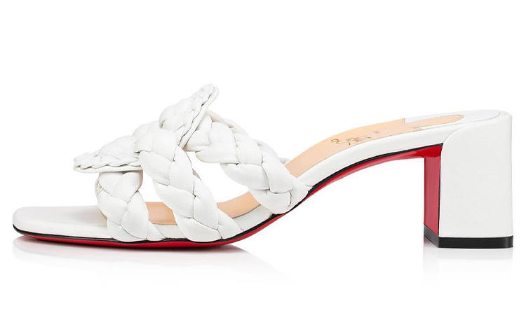 Christian Louboutin CL Slide Slippers Women's White