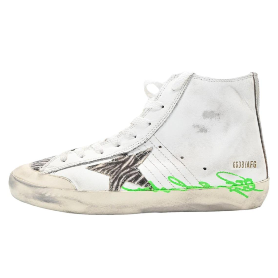 Golden Goose Francy Leather High top Skateboard Shoes Men's White