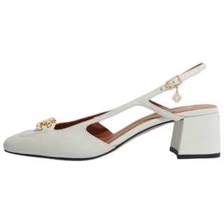 Maje Cow Leather High Heels 5.5cm Women's White