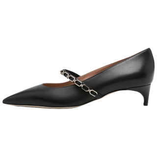 Malone Souliers Virna Leather Slim Heel High Heels 4cm Women's Black