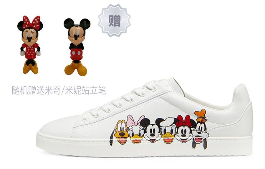 Stuart Weitzman Disney x Stuart Weitzman/SW Livvy Sneaker Stylish Skateboarding Shoes Women's White