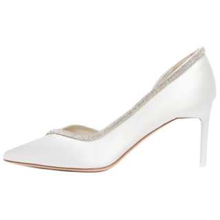 MaxMara D'Orsay Slim Heel High Heels 8cm Women's White