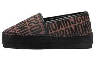 MOSCHINO Jacquard Logo Motif Platform Espadrilles