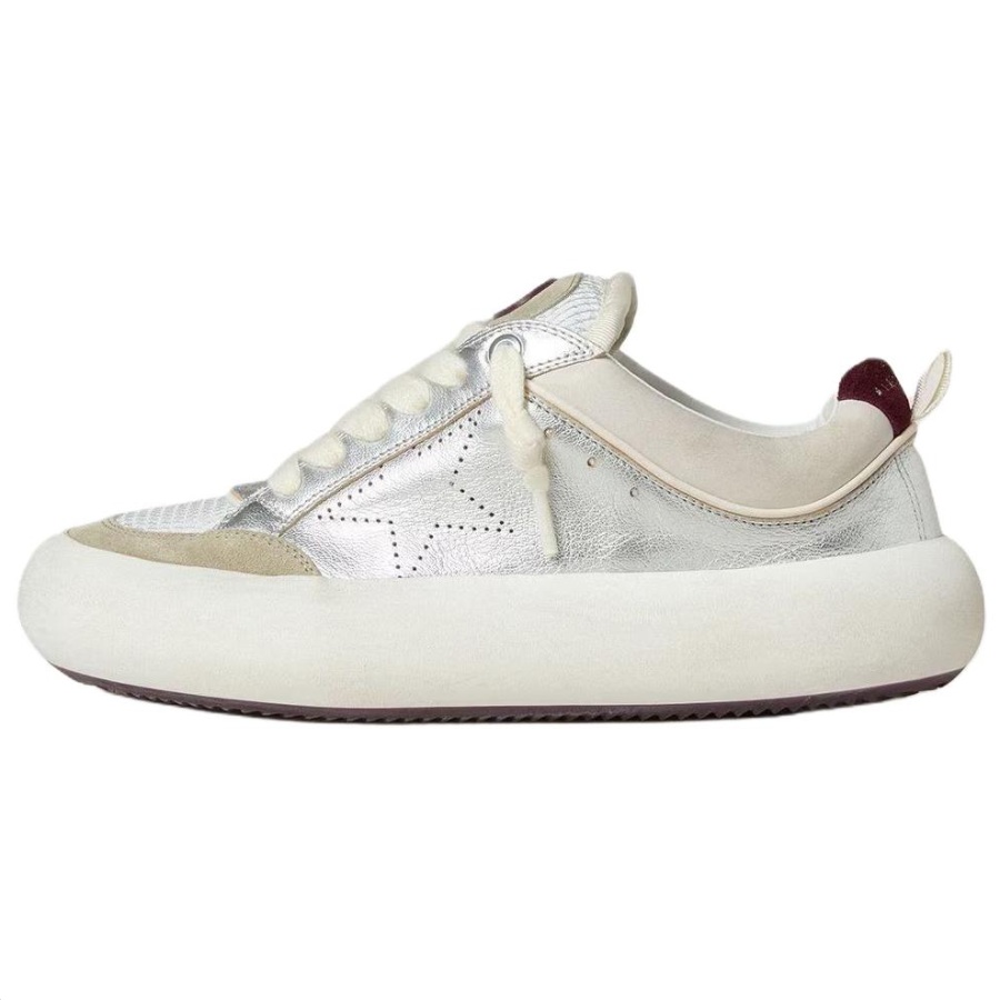 Golden Goose Space Star Cube Low top Skateboard Shoes Women's Silver