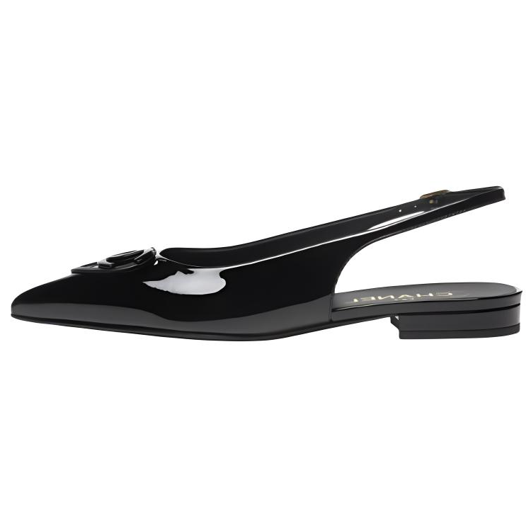 CHANEL 25C Calfskin Casual Shoes Women's Black