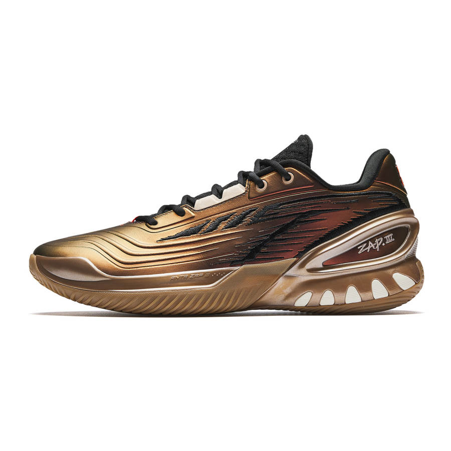 Anta Zap 3 Synthetic Leather Low top Basketball Shoes Men's Gold