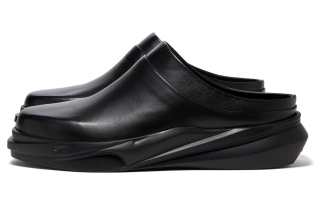 1017 ALYX 9SM Leather Closed Toe Slippers Men's Black