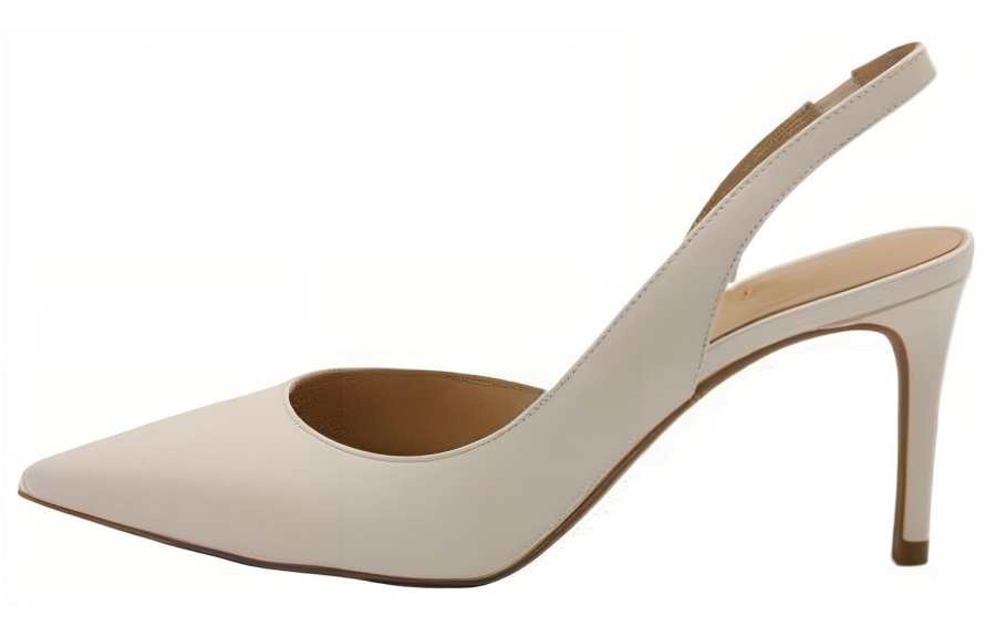 MICHAEL KORS Leather Slim Heel High Heels 7.5cm Women's Gray