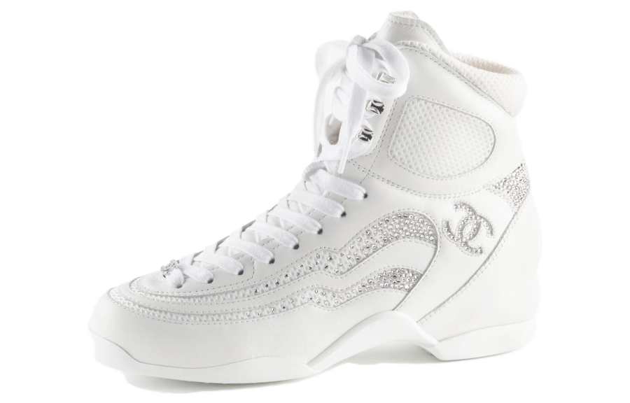 CHANEL High top Casual Shoes Women's White