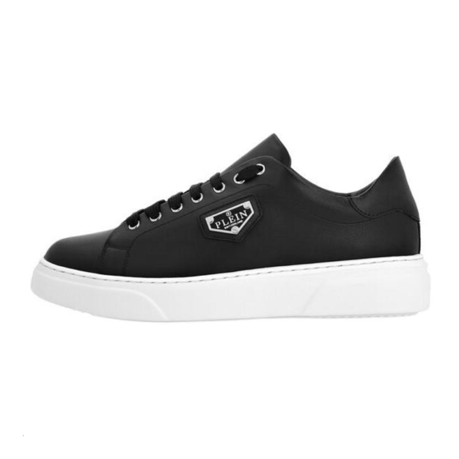PHILIPP PLEIN Lo Top Iconic Plein Leather Low top Casual Shoes Unisex Black