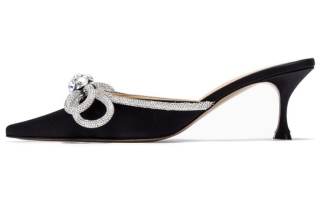 MACH & MACH Double Bow 65mm Embellished Mules