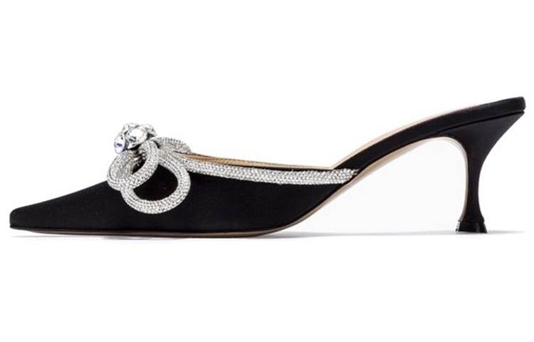 MACH & MACH MACH & MACH Double Bow 65mm Embellished Mules