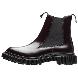 ADIEU PAIRS Type 188 Leather Short Chelsea Boots Women's Chestnut