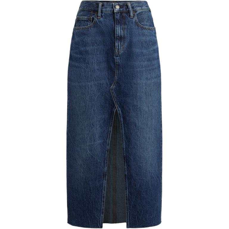 Polo Ralph Lauren Denim Long Skirt Women's Washed Blue