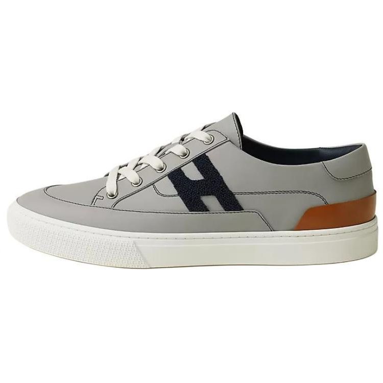 HERMES HERMES Deep Low top Skateboard Shoes Men's Gray