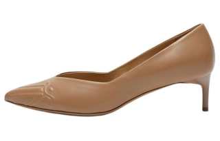MaxMara Sheepskin Slim Heel High Heels 4.5cm Women's Brown