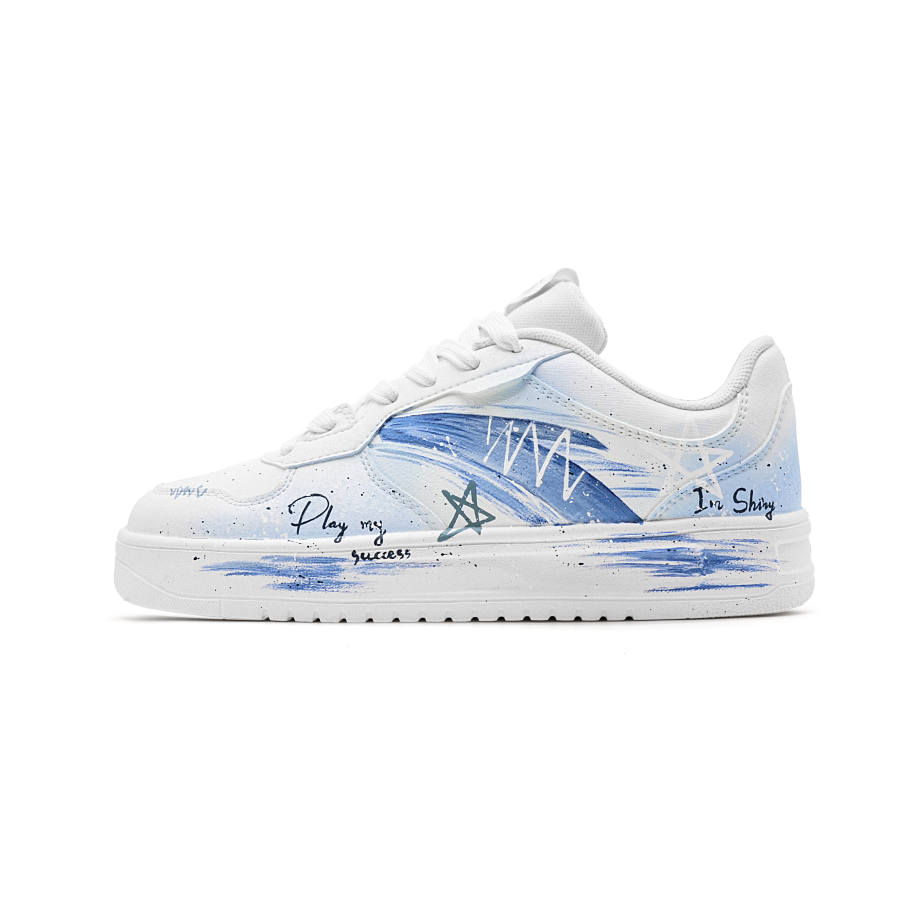 Anta Easy Blue Trace, Footprint Innovation Synthetic Leather Wear resistant And Lightweight Low top Skateboard Shoes