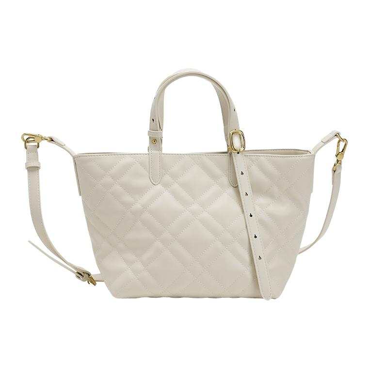URBAN REVIVO Artificial Leather Handbag Women's Ecru
