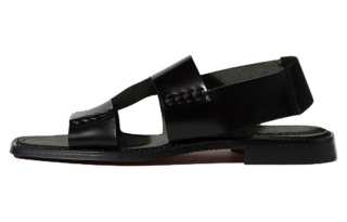 Hereu Leather One Strap Sandals Men's Black