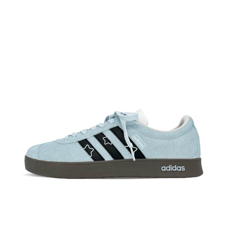 Adidas Adidas Vl Court Classic Leiao Starlight Abrasion Resistant Low top Skateboard Shoes Unisex Blue