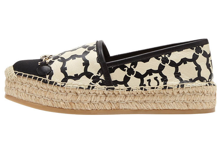 FERRAGAMO Gancini Women's Casual Shoes Women's Dark Brown Light Brown
