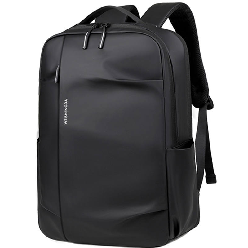 Tonlion PVC Polyvinyl Chloride Backpack Men's Black