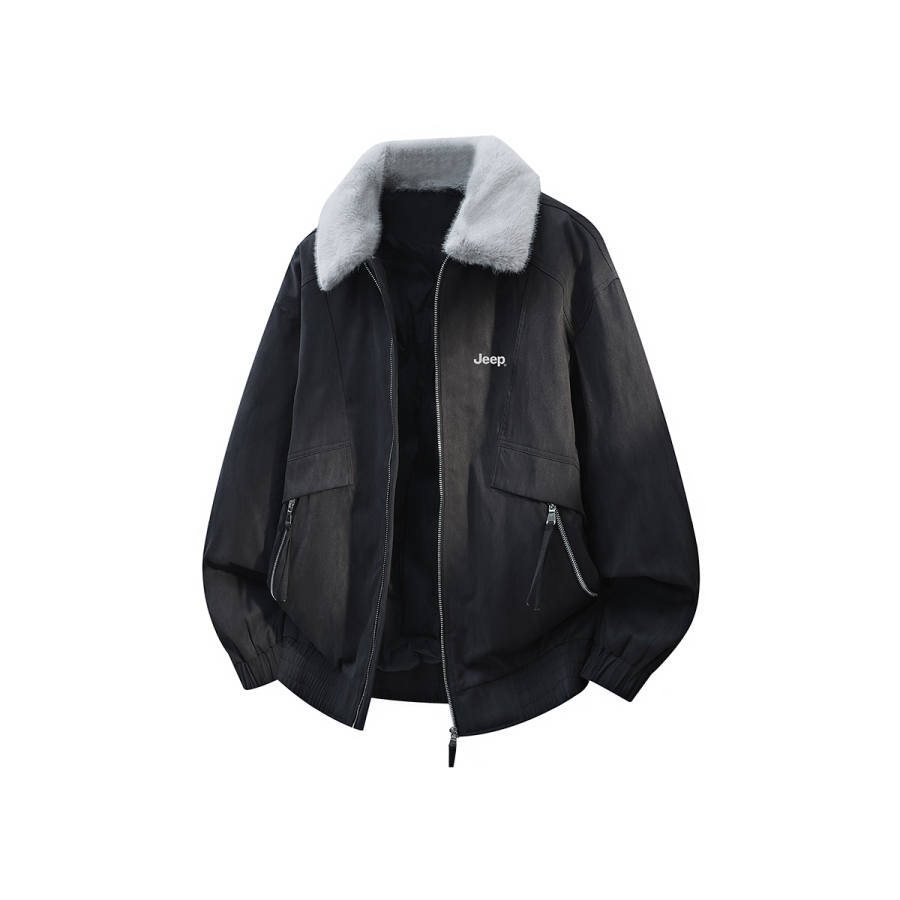 Jeep Jeep Down Jackets Unisex Fur Collar Lightweight