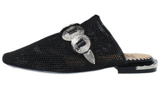 Toga Pulla CONCHO BABOUCHE Closed Toe Slippers Women's Black