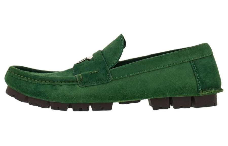 Ferragamo FERRAGAMO Charm-detailing Suede Loafers