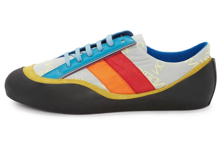 JW Anderson Textile, Leather Low top Stylish Skateboarding Shoes Men's Multicolor