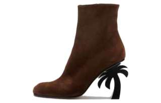 PALM ANGELS Palm heel 95mm Suede Ankle Boots Women's