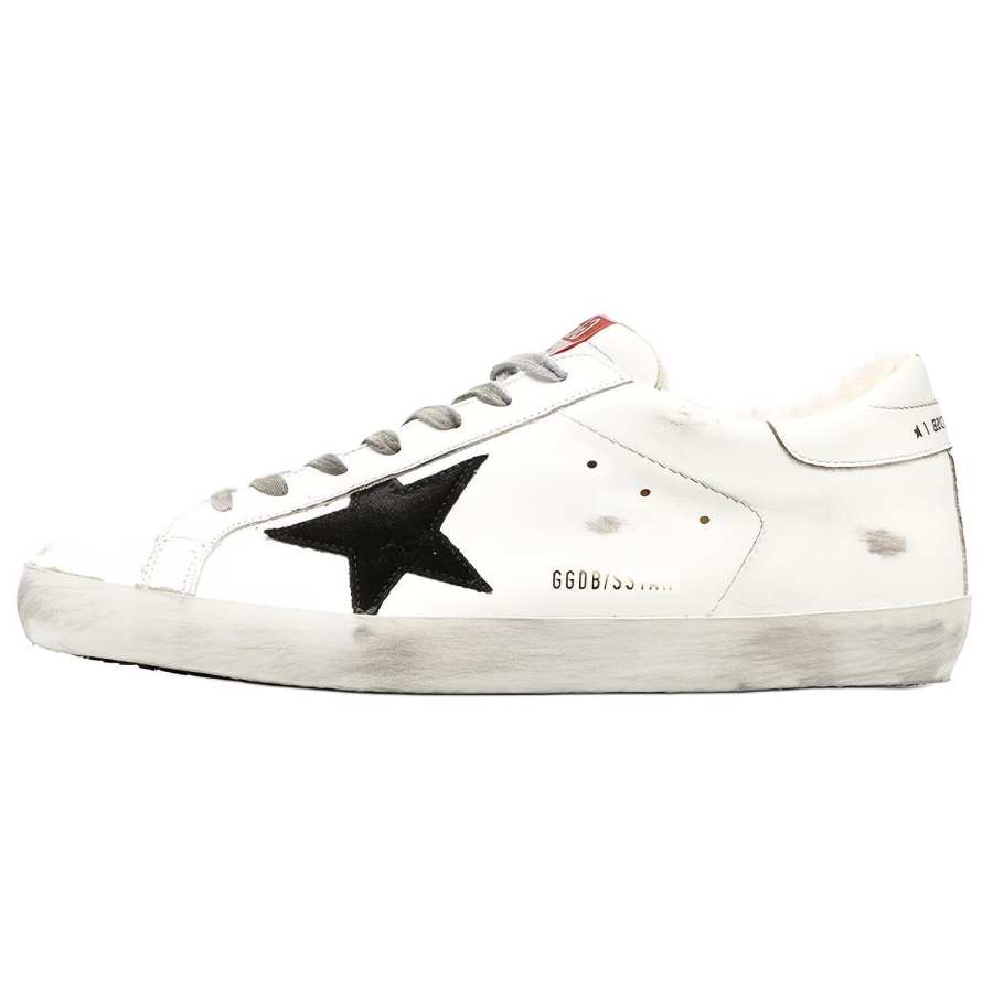 Golden Goose Super Star Low top Stylish Skateboarding Shoes Men's White Distressed