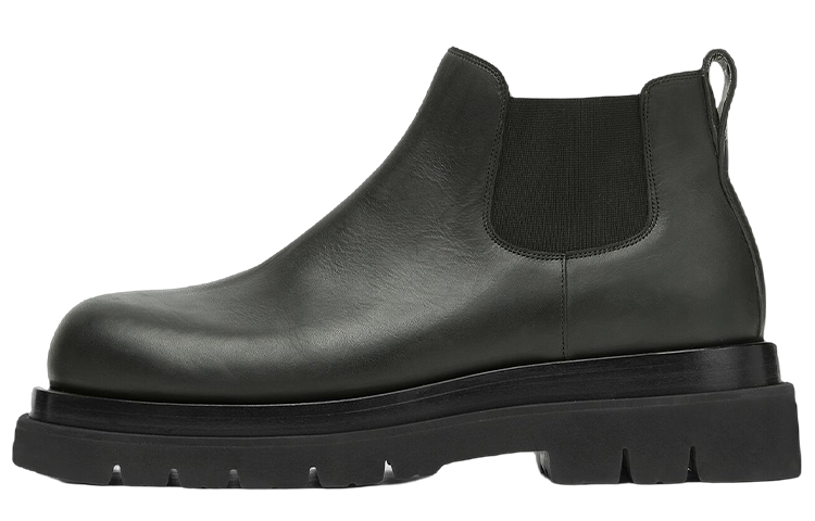 Bottega Veneta Leather Ankle Length Chelsea Boots 5.5cm Men's Green