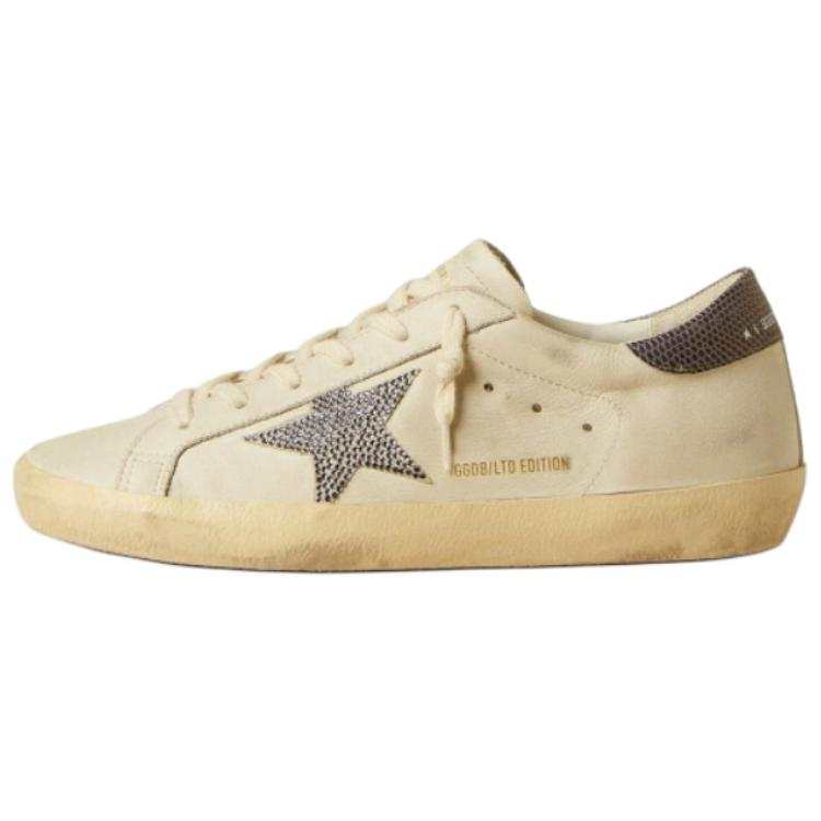 Golden Goose Super Star Cow Leather Skateboard Shoes Women's Beige Yellow