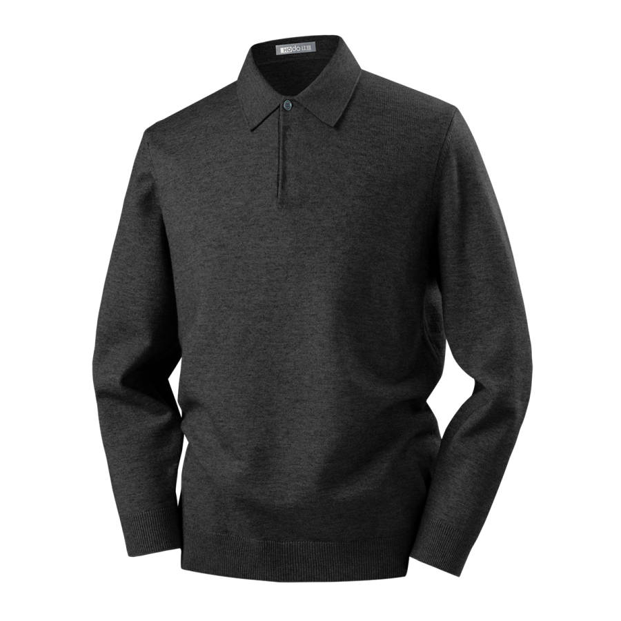Hodo Hodo Sweaters Men's Lapel Thickened